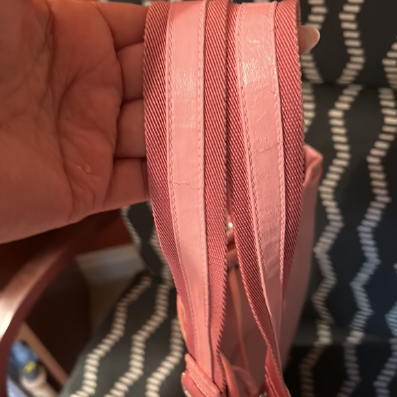 YSL Pink Canvas Tote Bag. Leather has all been repainted and sealed . - Picture 8 of 11